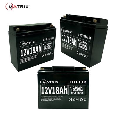 CCTV/UPS/太陽貯蔵のための手入れ不要12V LiFePo4電池12.8v 18ah
