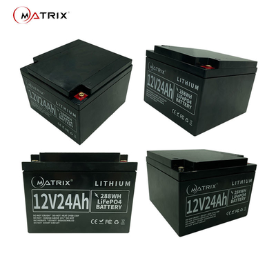 LFP Lifepo4 UPSバックアップ力CCTV自動支払機のための深い周期のリチウム電池12のボルト24ah
