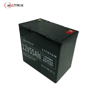 12V 55Ah LiFePO4のSolar Energy電池の10年の寿命